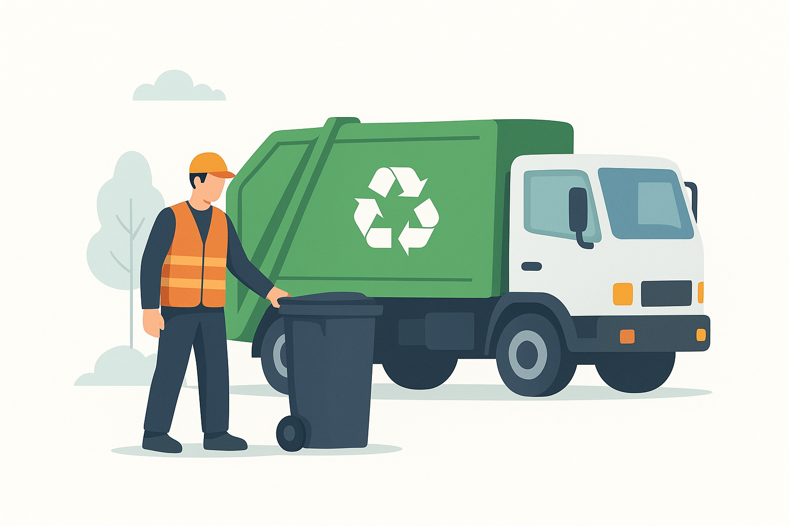 Waste collection illustration